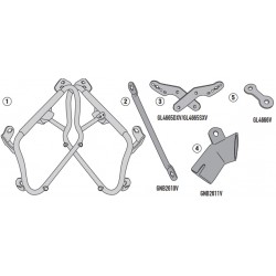 PLX1186 : Soporte de maletas laterales Givi Honda Forza 750