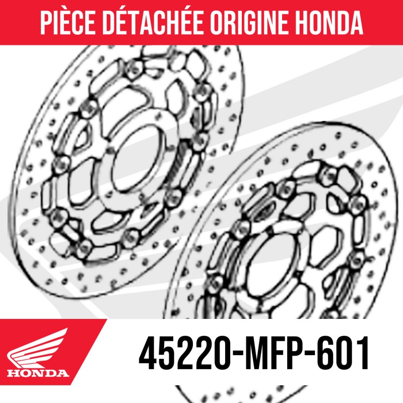 45120-MFP-601 + 45220-MFP-601 : Original Honda Front Brake Disc Kit Honda Forza 750